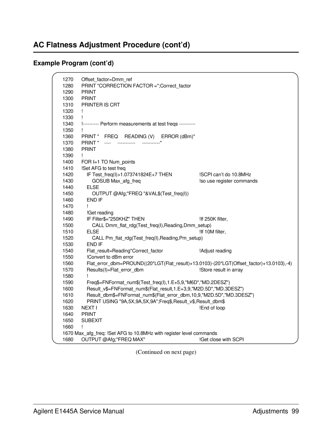 Agilent Technologies E1445A, 75000 Series C service manual Offsetfactor=Dmmref 