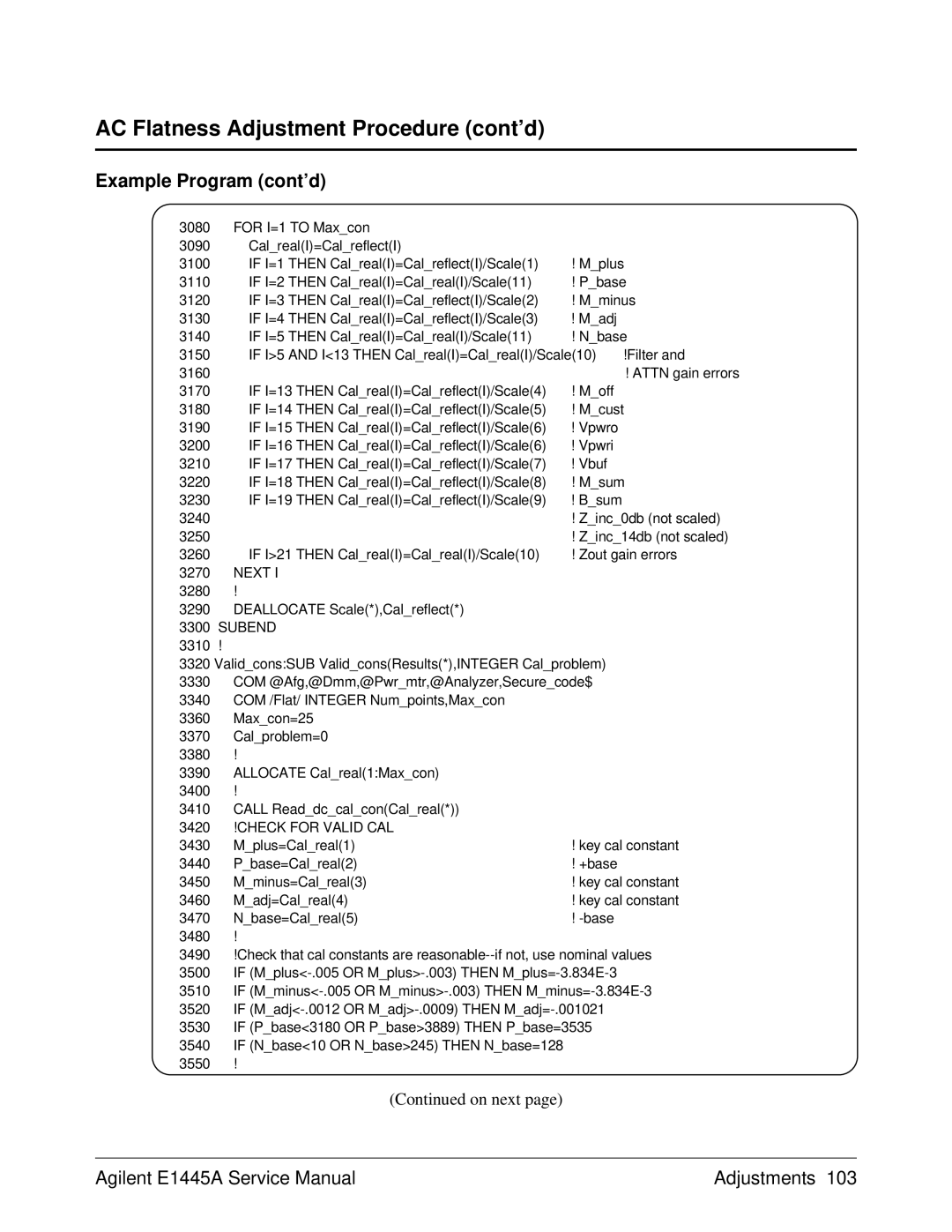 Agilent Technologies E1445A, 75000 Series C service manual Next, Check for Valid CAL 