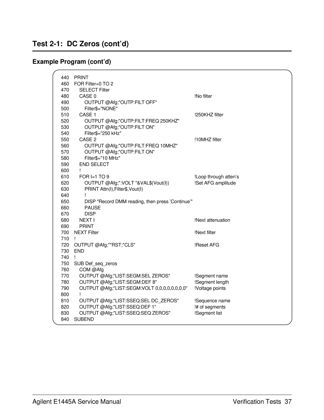 Agilent Technologies E1445A, 75000 Series C service manual Case, END Select, Next 