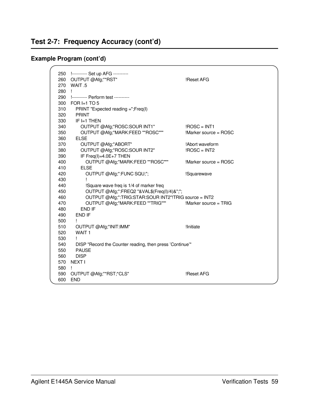 Agilent Technologies E1445A, 75000 Series C service manual Rosc = INT1, Else, Rosc = INT2, END if 