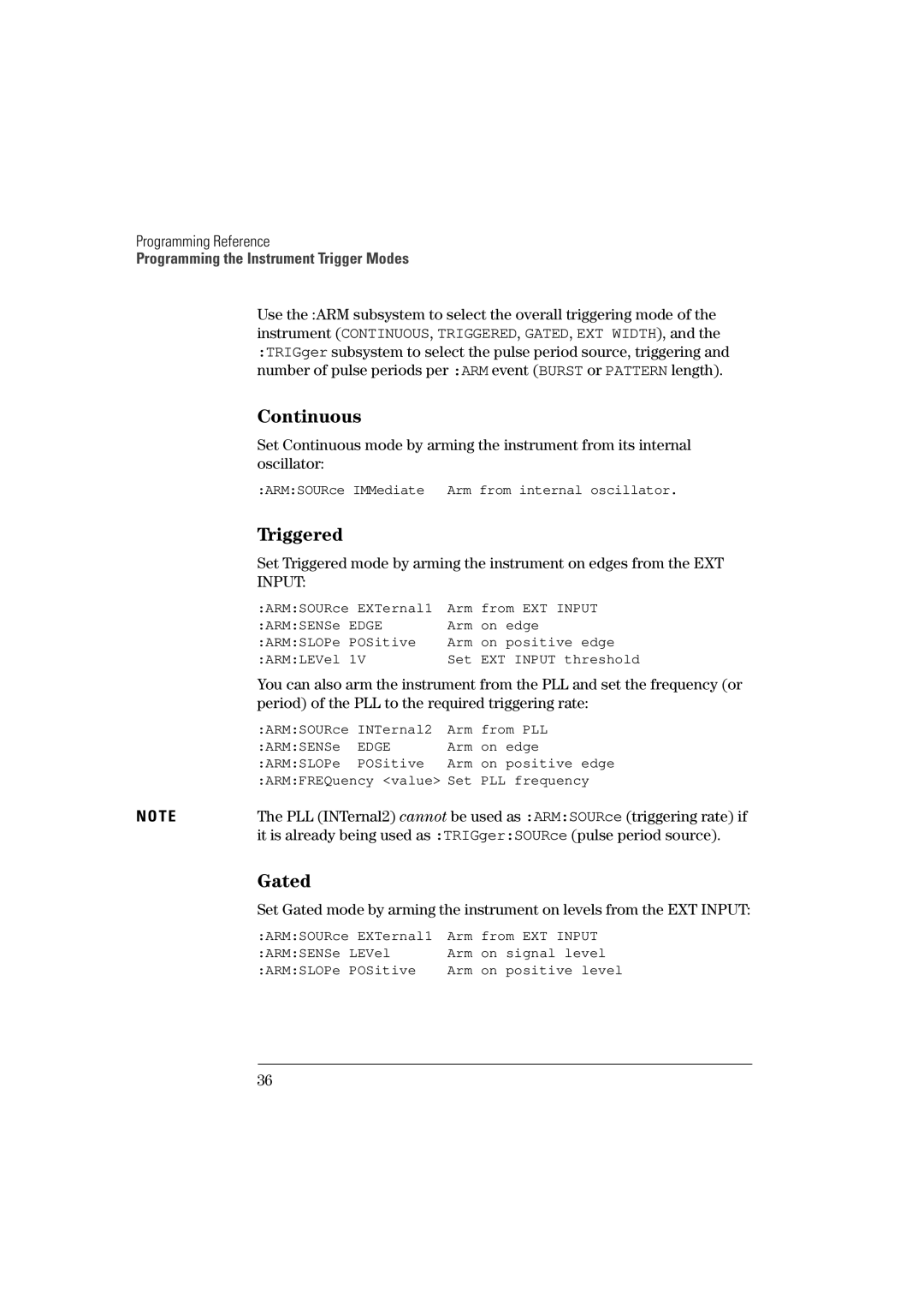 Agilent Technologies 81101A manual Continuous, Triggered, Gated 