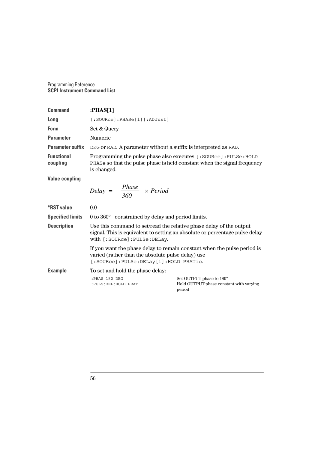 Agilent Technologies 81101A manual With SOURcePULSeDELay, SOURcePULSeDELay1HOLD PRATio 