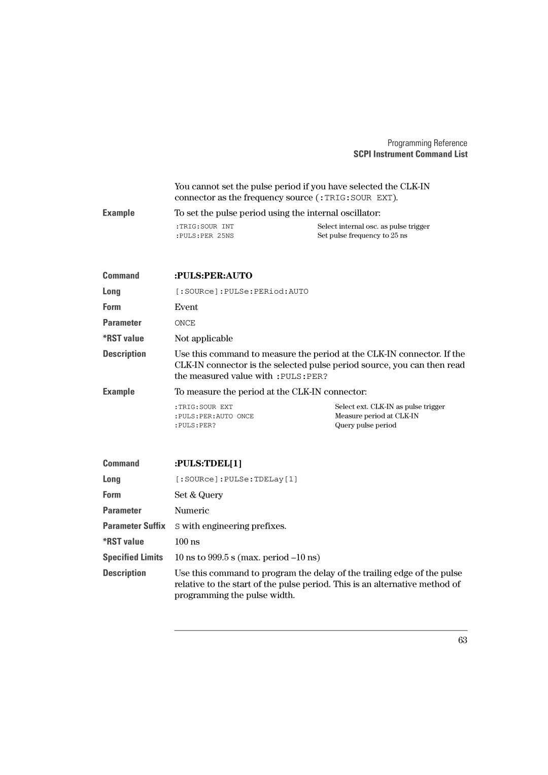 Agilent Technologies 81101A manual Pulsperauto, PULSTDEL1 