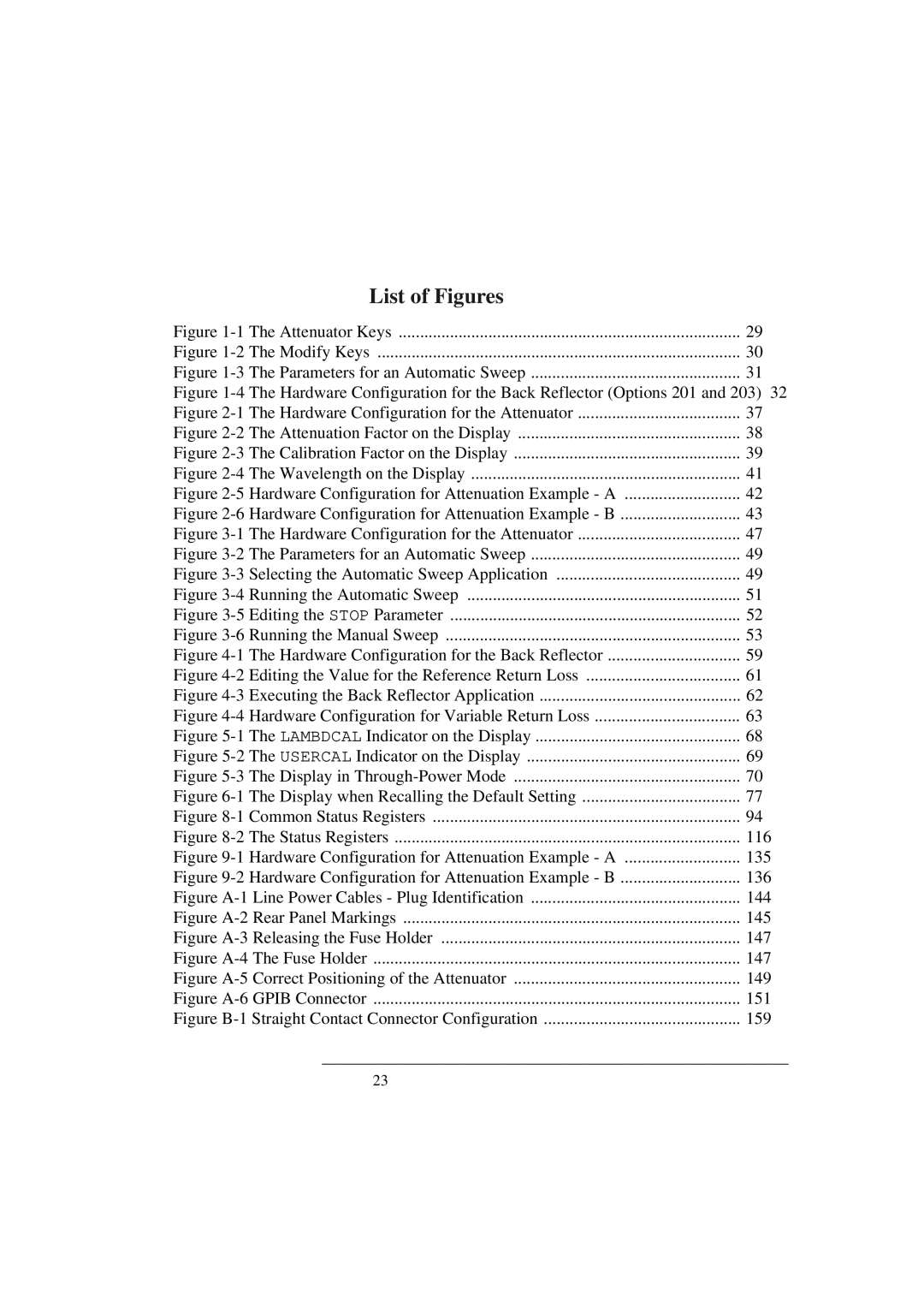 Agilent Technologies 8156A manual List of Figures 