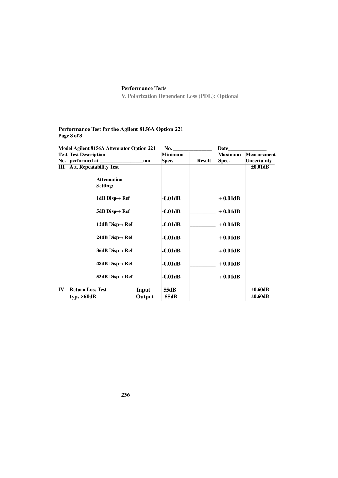 Agilent Technologies 8156A manual 236 