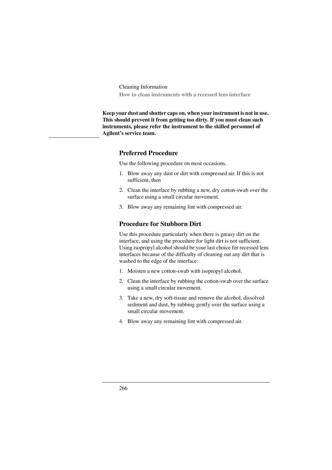 Agilent Technologies 8156A manual Preferred Procedure 