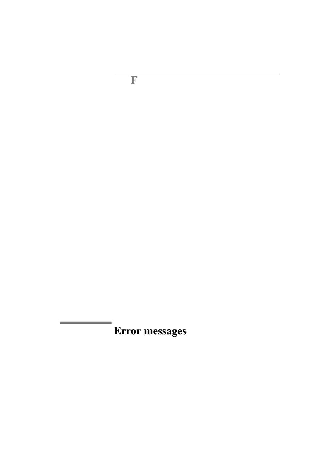 Agilent Technologies 8156A manual Error messages 
