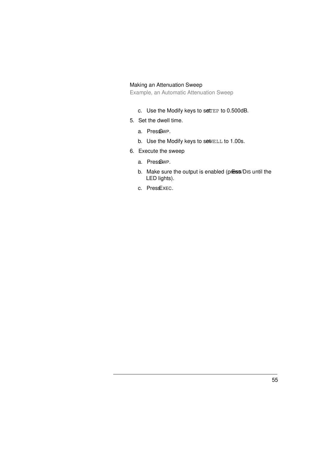 Agilent Technologies 8156A manual Example, an Automatic Attenuation Sweep 