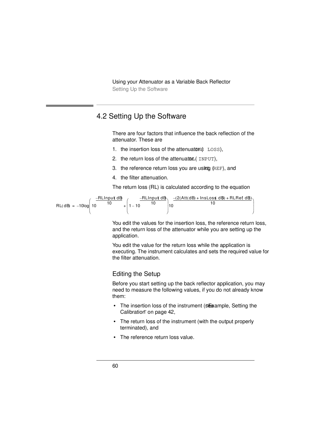 Agilent Technologies 8156A manual Setting Up the Software, Editing the Setup 