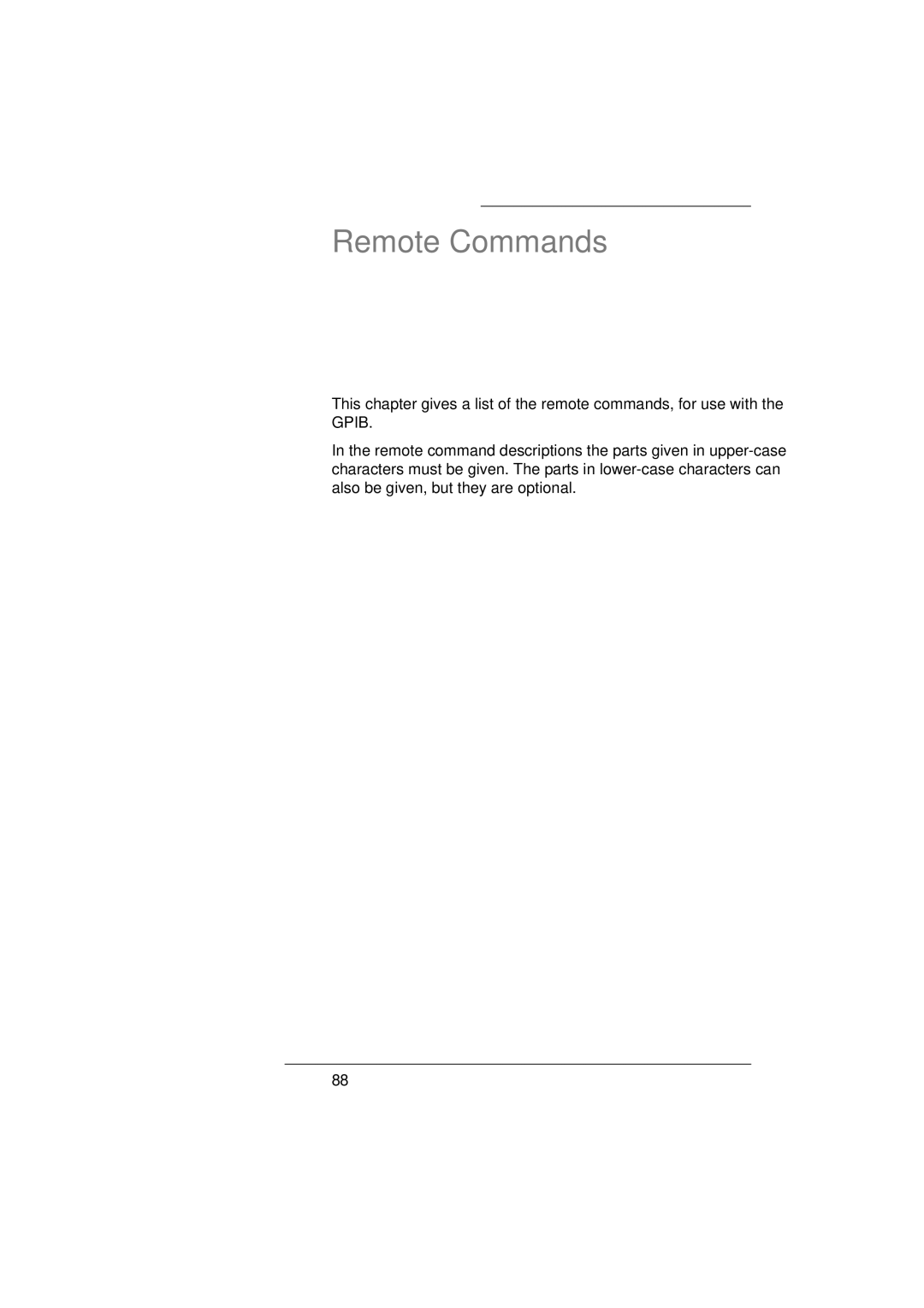 Agilent Technologies 8156A manual Remote Commands 