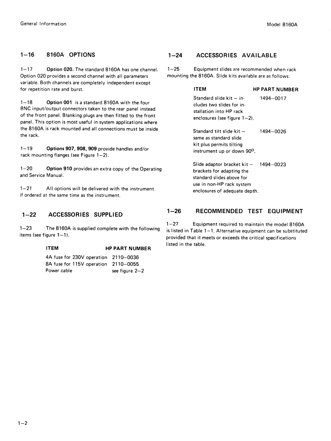 Agilent Technologies 8160A service manual 