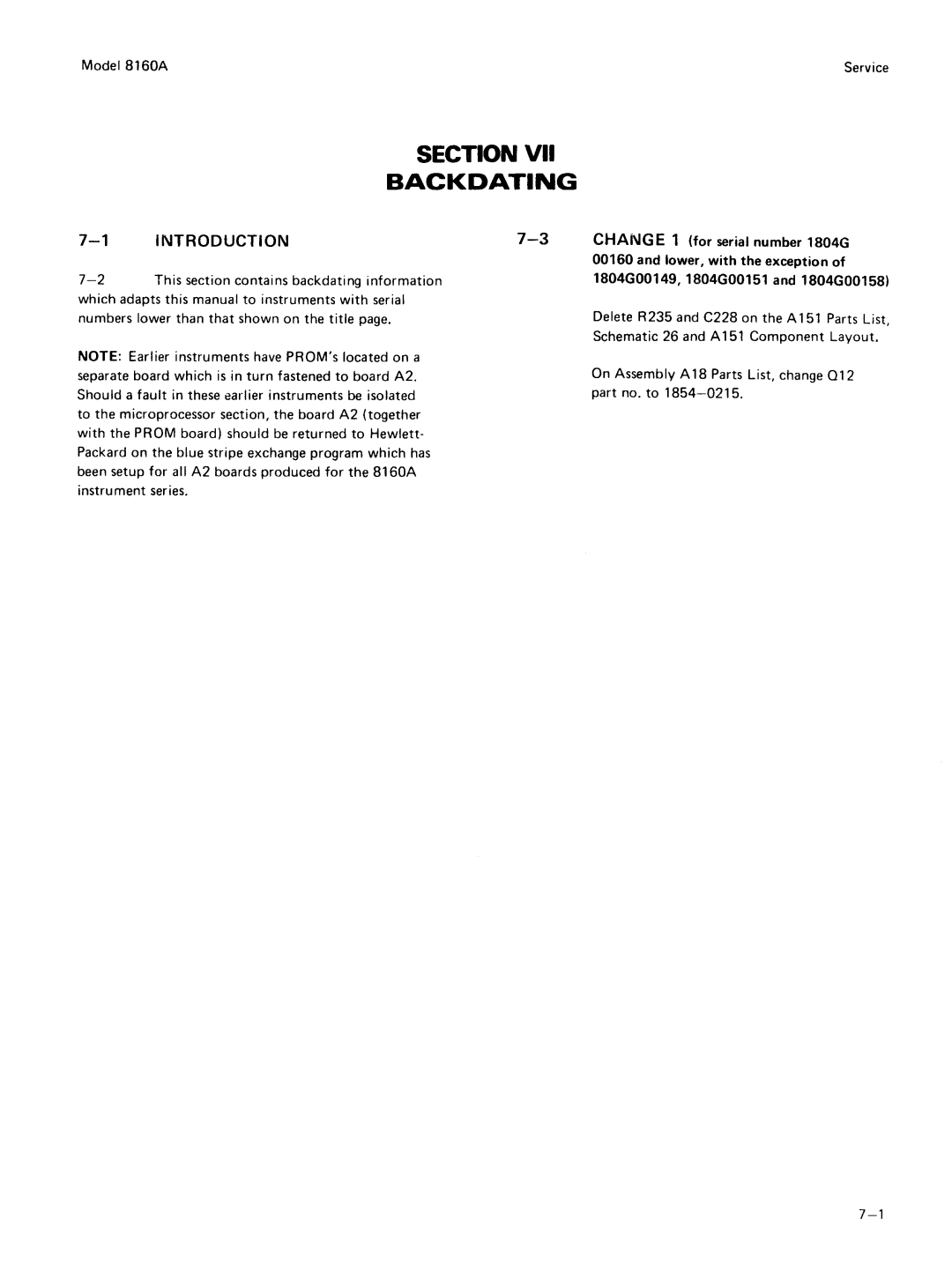 Agilent Technologies 8160A service manual 