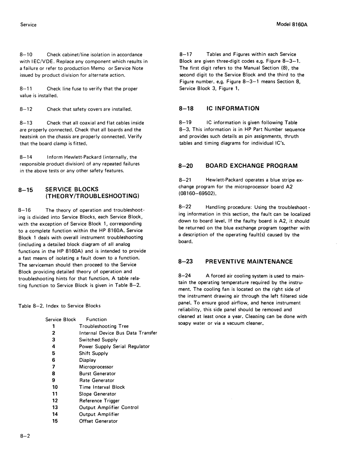 Agilent Technologies 8160A service manual 