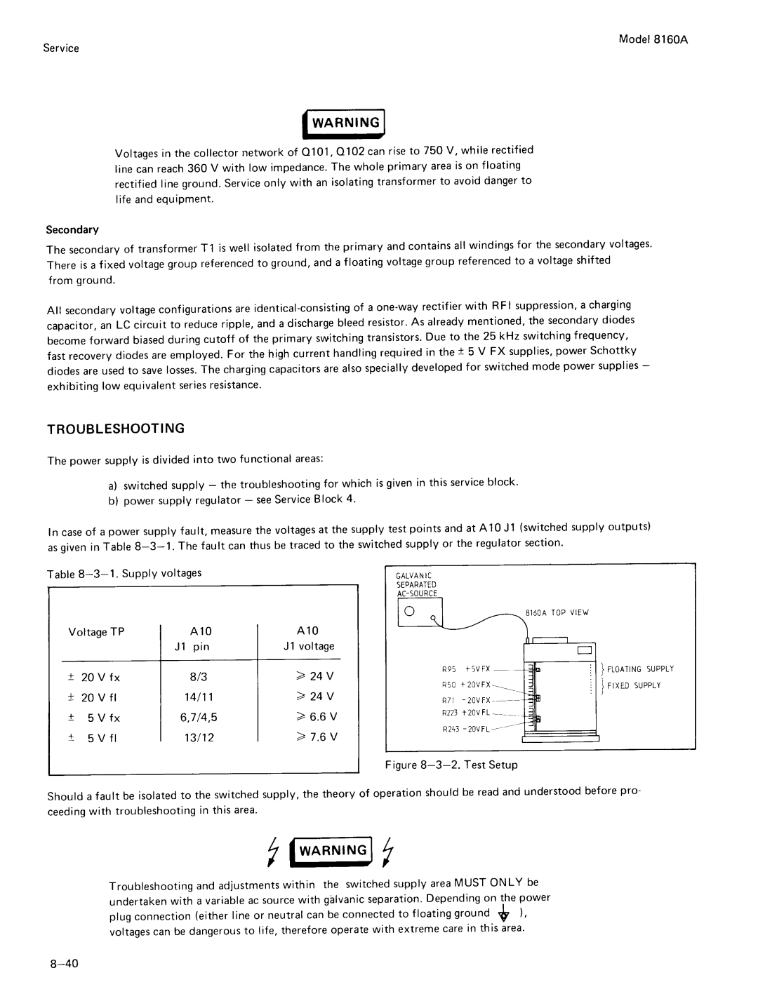 Agilent Technologies 8160A service manual 