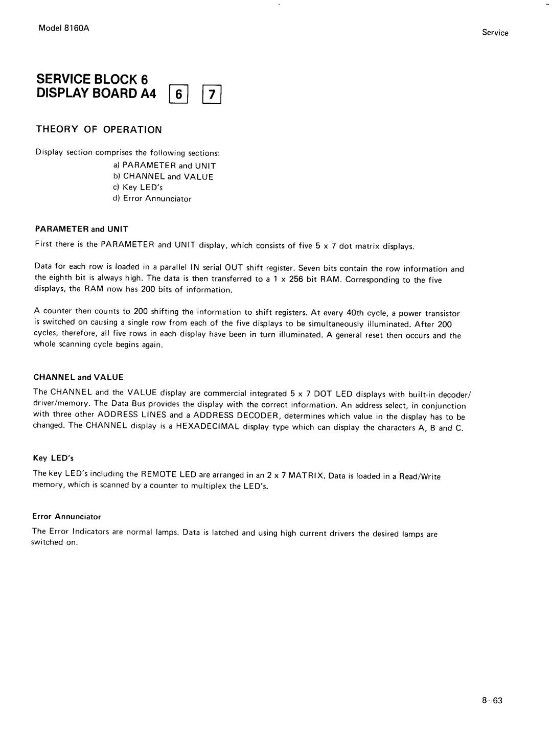 Agilent Technologies 8160A service manual 