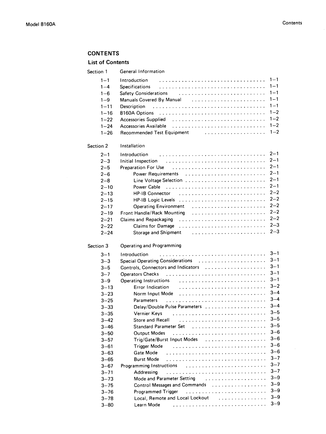 Agilent Technologies 8160A service manual 