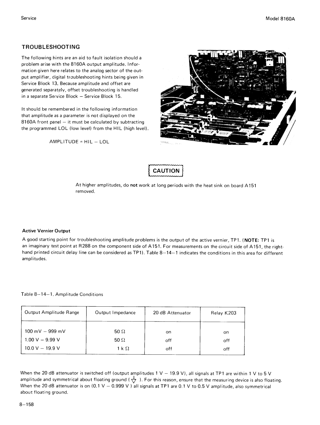 Agilent Technologies 8160A service manual 