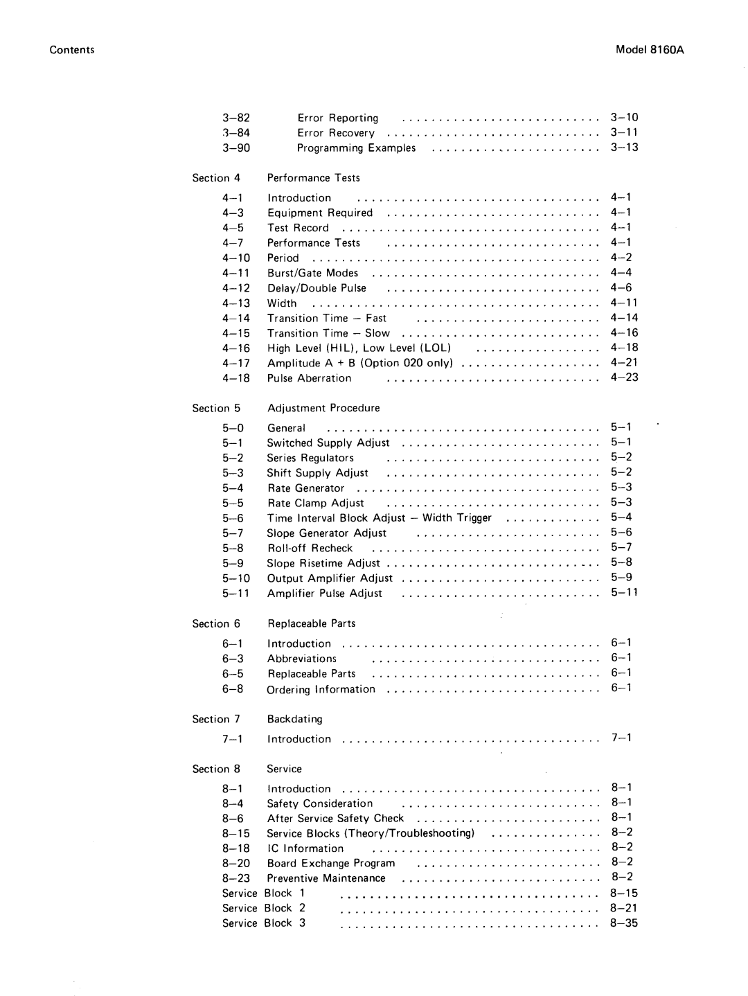 Agilent Technologies 8160A service manual 