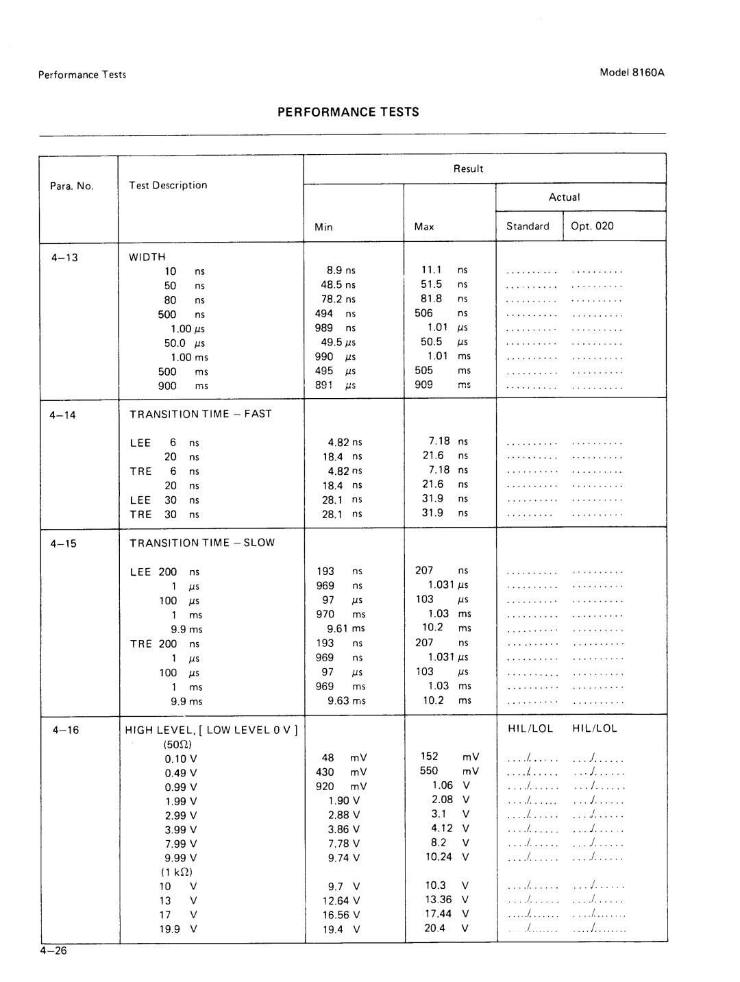 Agilent Technologies 8160A service manual 