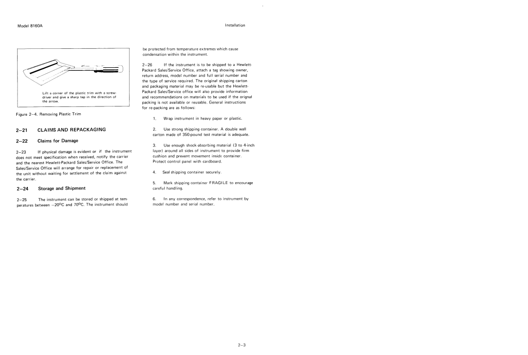 Agilent Technologies 8160A service manual 