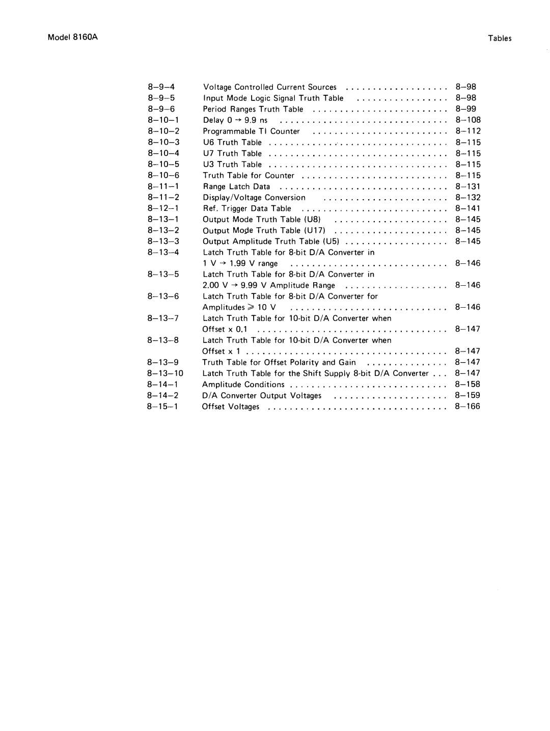 Agilent Technologies 8160A service manual 