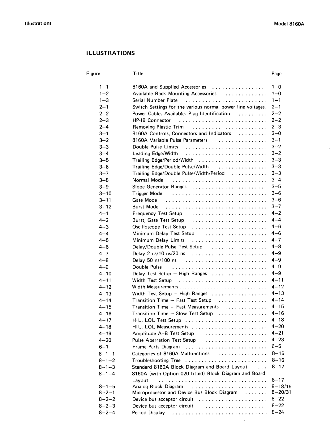 Agilent Technologies 8160A service manual 