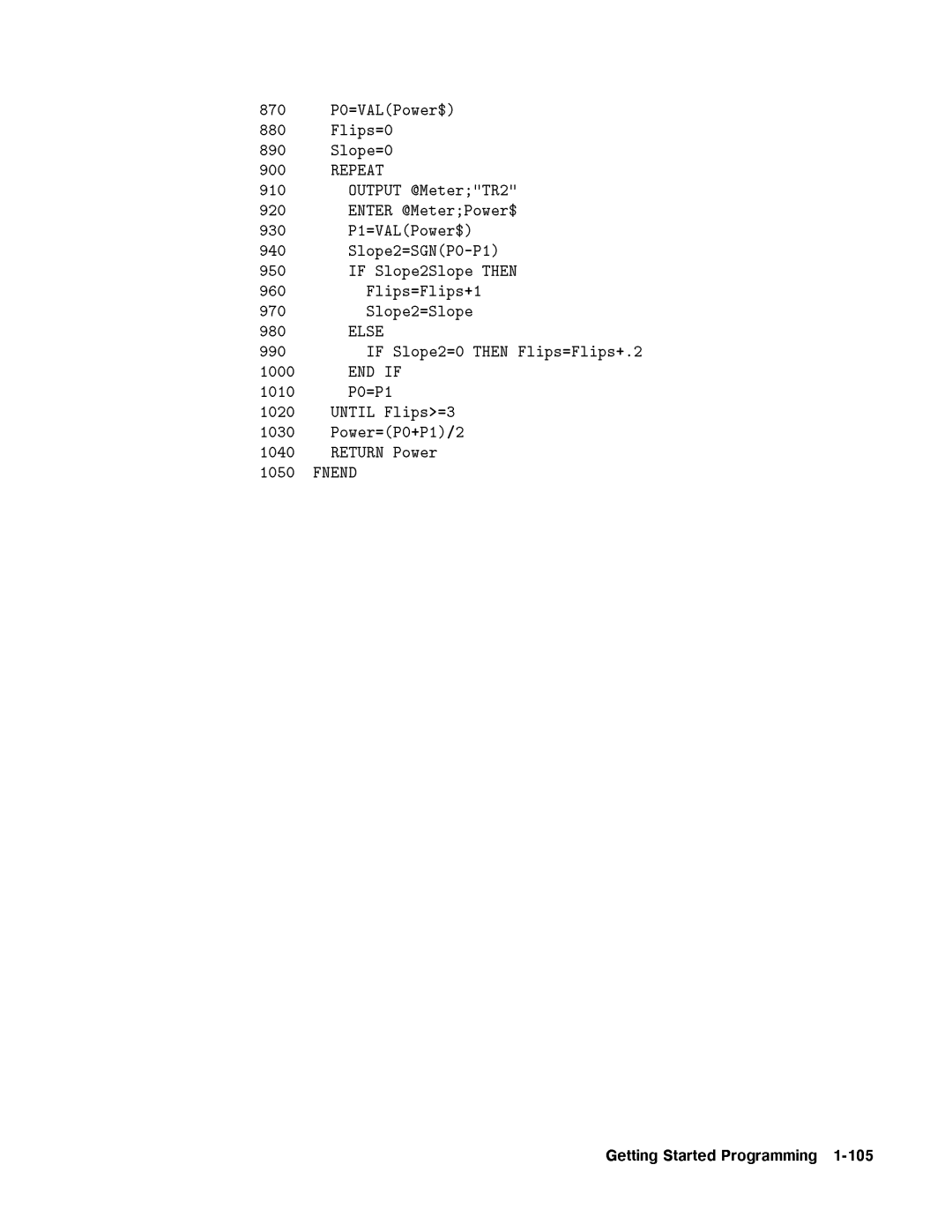 Agilent Technologies 8360 manual GettingStartedProgramming1-105 