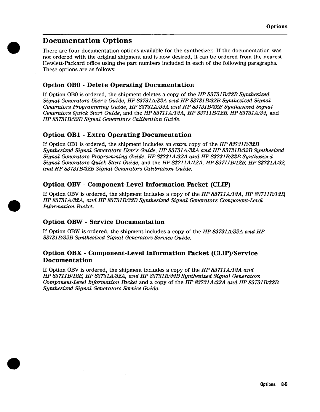 Agilent Technologies 32B, 83731B, 83731A, 32A manual 