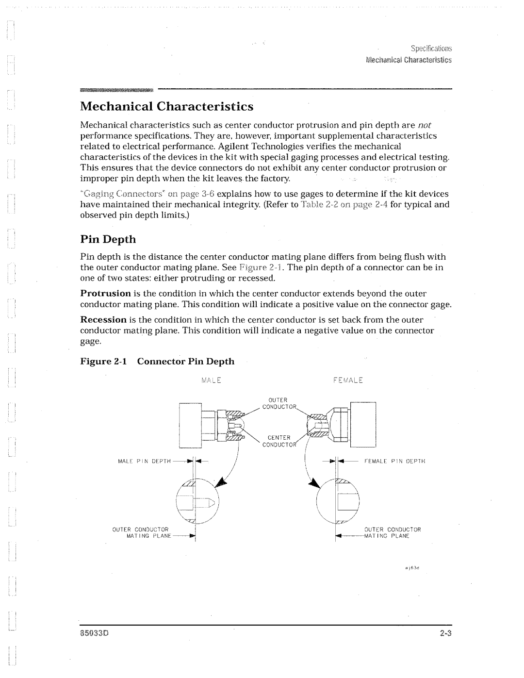 Agilent Technologies 85033D manual 