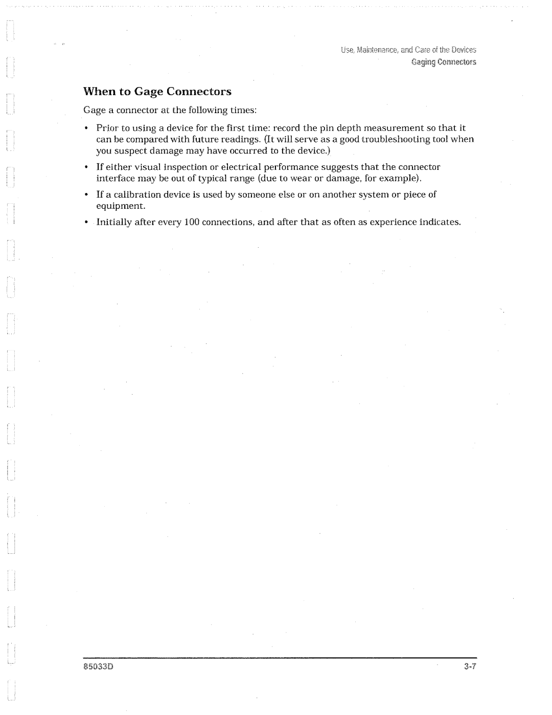 Agilent Technologies 85033D manual 