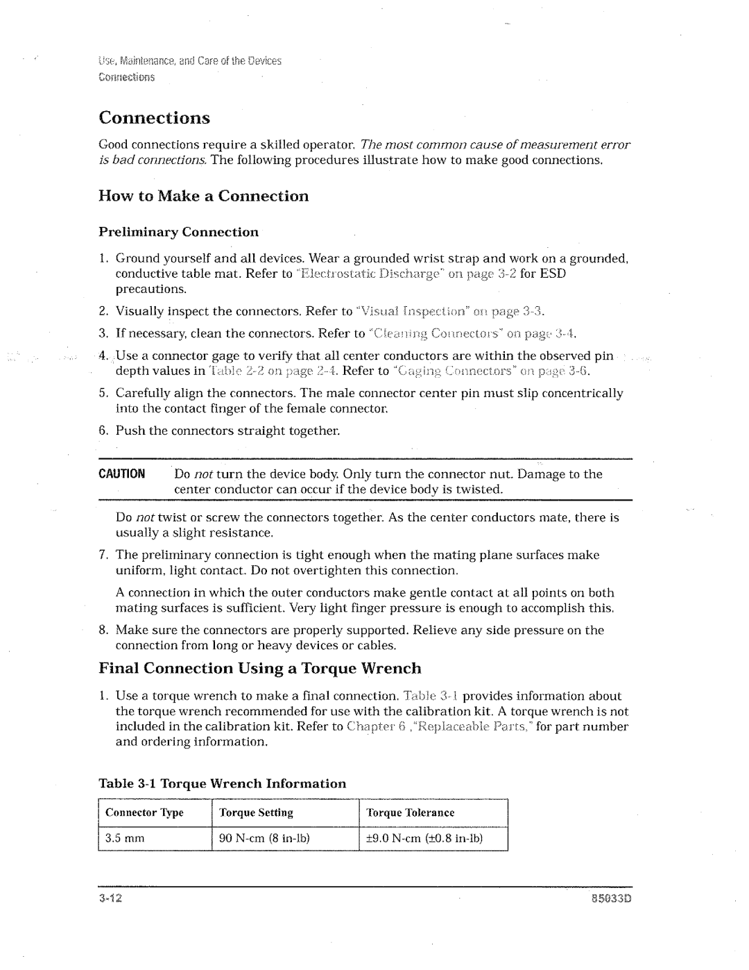 Agilent Technologies 85033D manual 