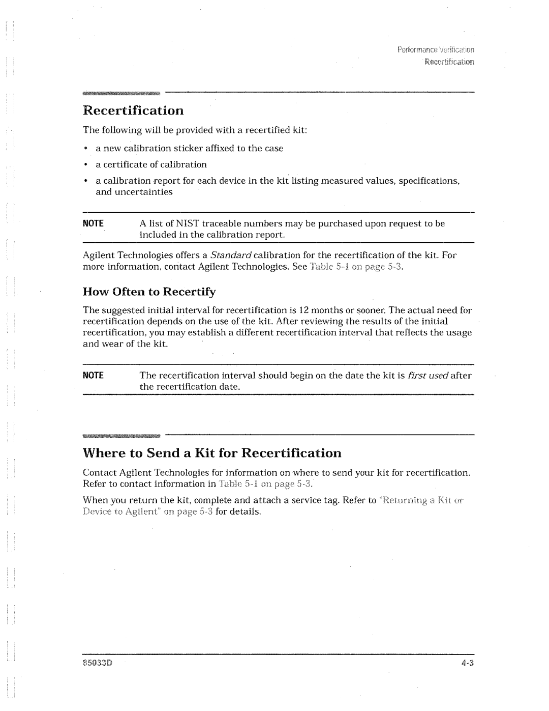 Agilent Technologies 85033D manual 