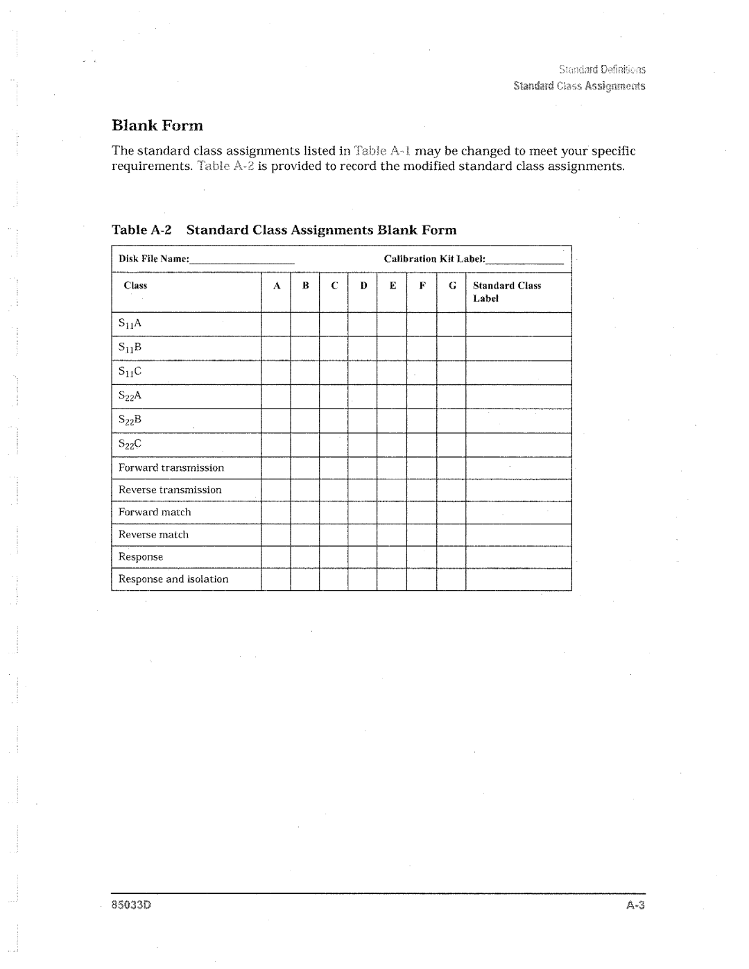 Agilent Technologies 85033D manual 