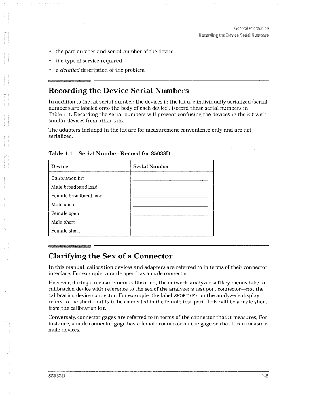 Agilent Technologies 85033D manual 