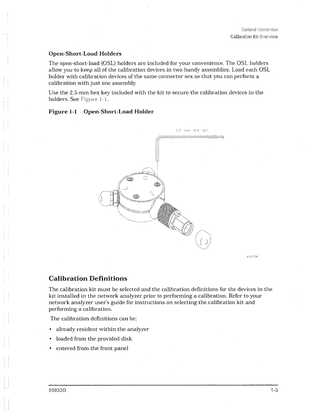 Agilent Technologies 85033D manual 