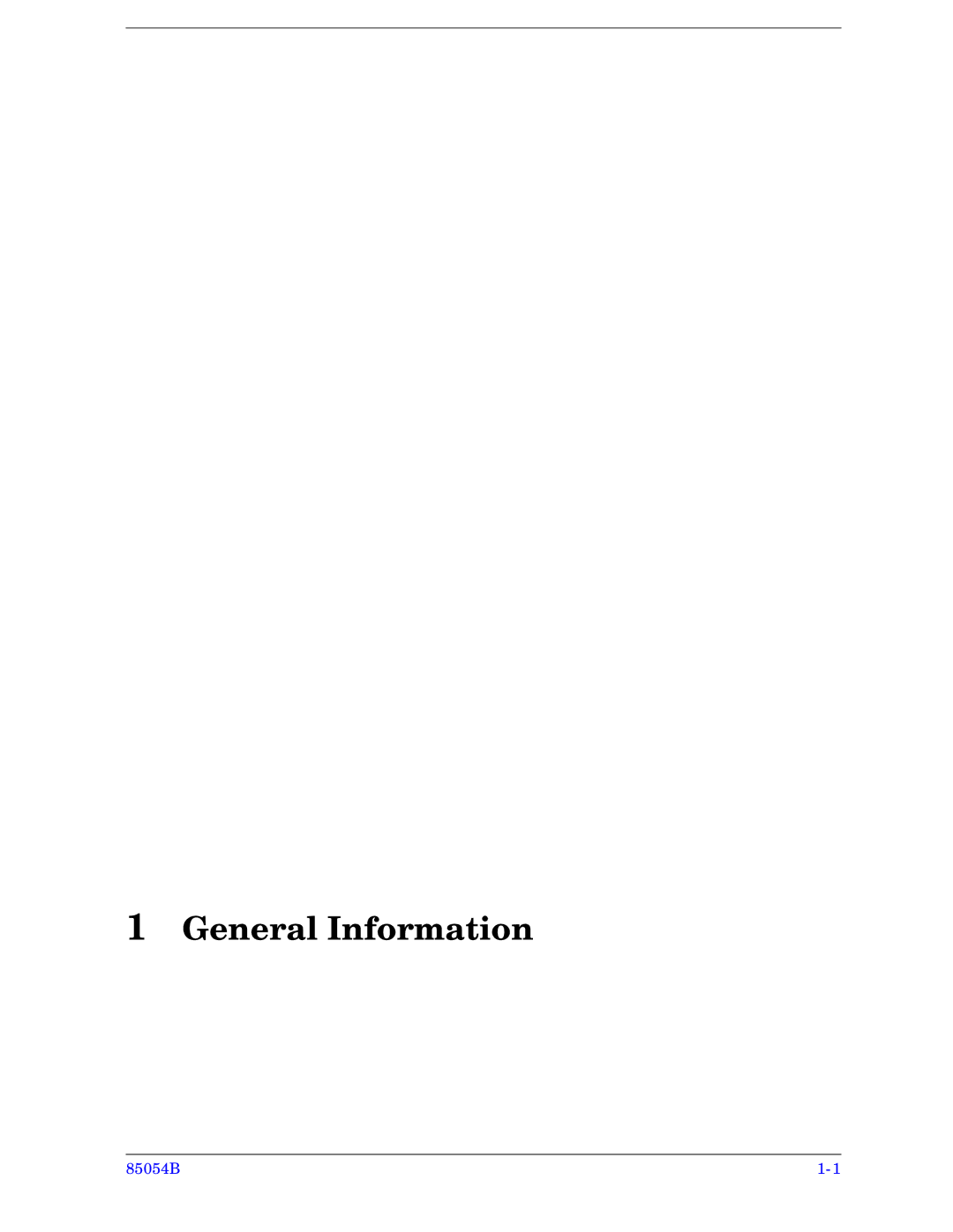 Agilent Technologies 85054-90049 manual General Information 