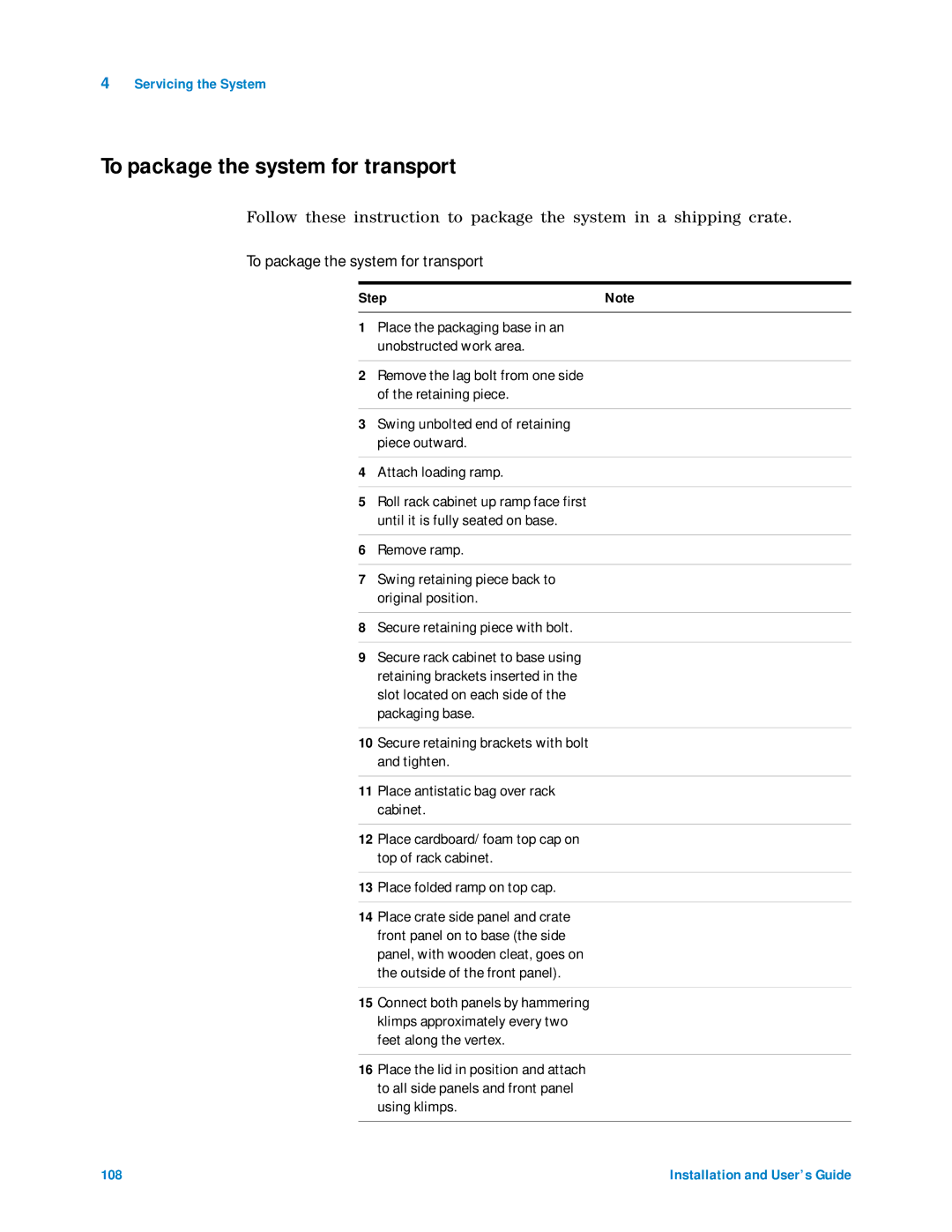 Agilent Technologies 85225F manual To package the system for transport 