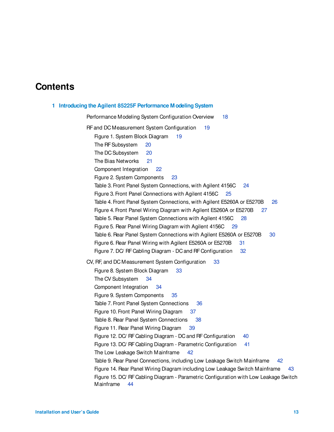 Agilent Technologies 85225F manual Contents 