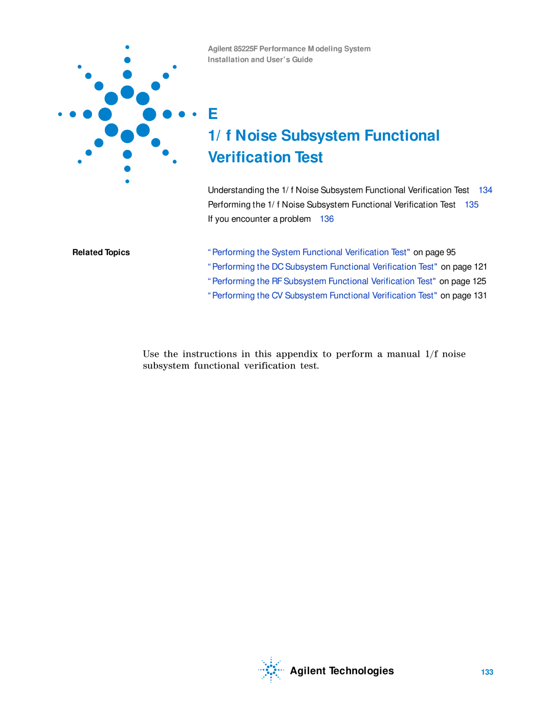 Agilent Technologies 85225F manual Noise Subsystem Functional 