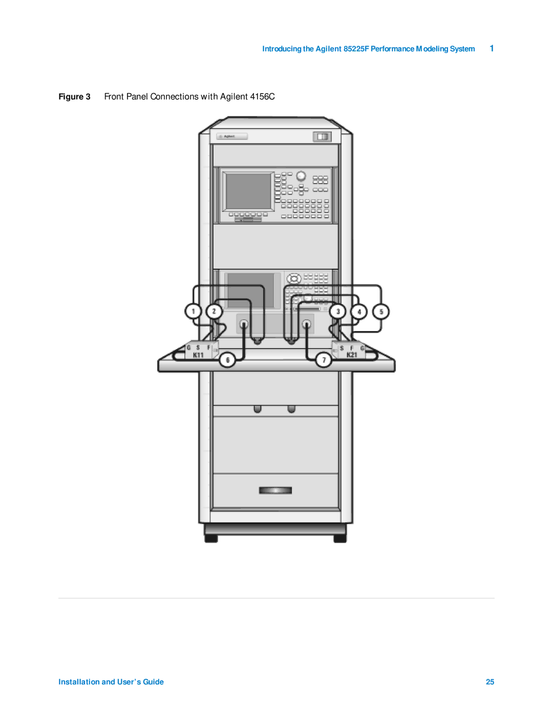 Agilent Technologies 85225F manual Front Panel Connections with Agilent 4156C 