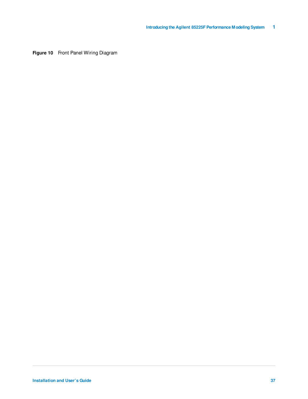 Agilent Technologies 85225F manual Front Panel Wiring Diagram 