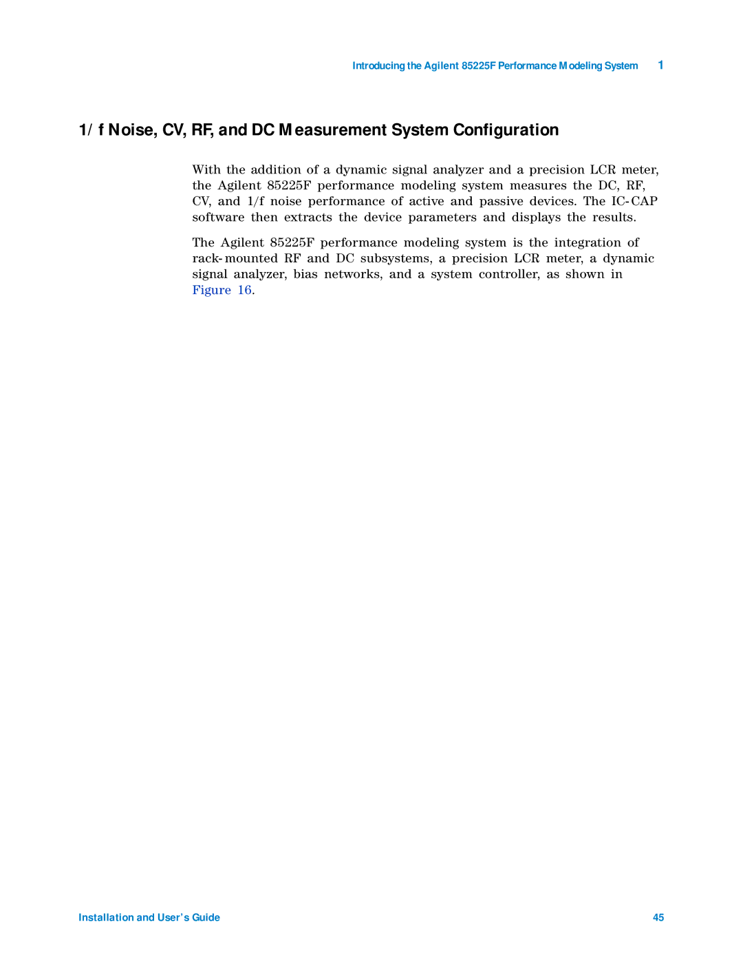 Agilent Technologies 85225F manual Noise, CV, RF, and DC Measurement System Configuration 