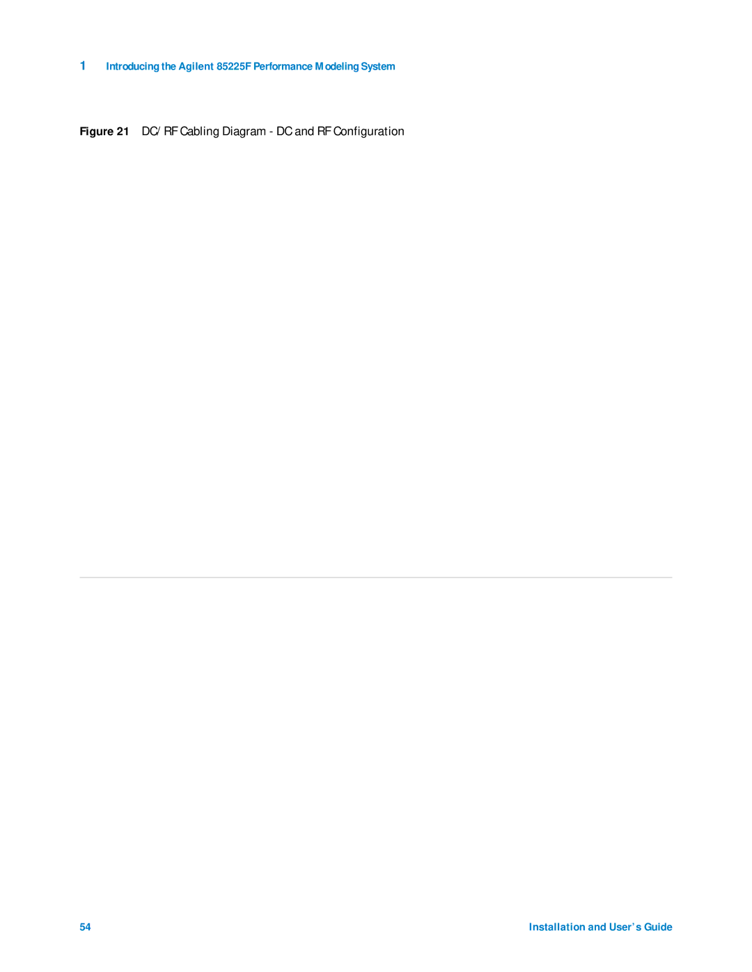 Agilent Technologies 85225F manual DC/RF Cabling Diagram DC and RF Configuration 