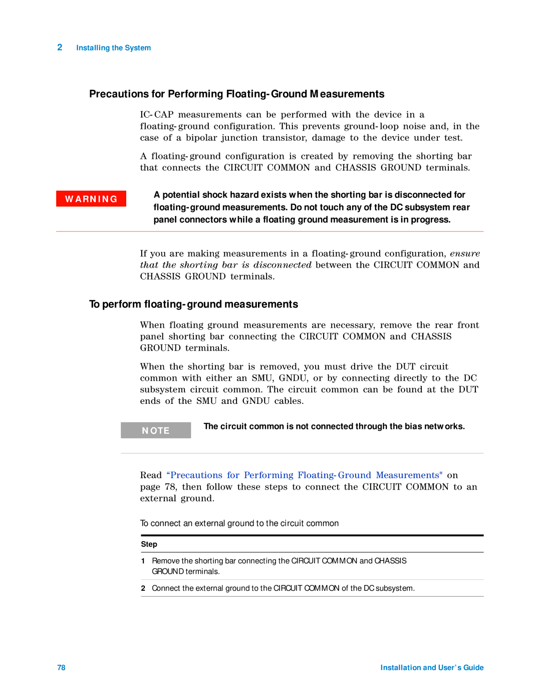 Agilent Technologies 85225F manual Precautions for Performing Floating-Ground Measurements 