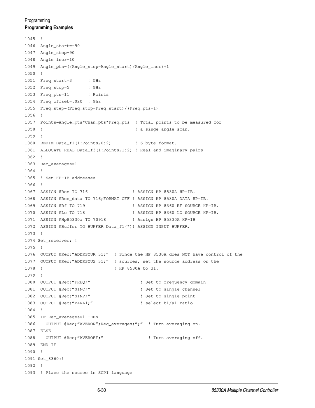 Agilent Technologies 85330A service manual Assign HP 8530A HP-IB 