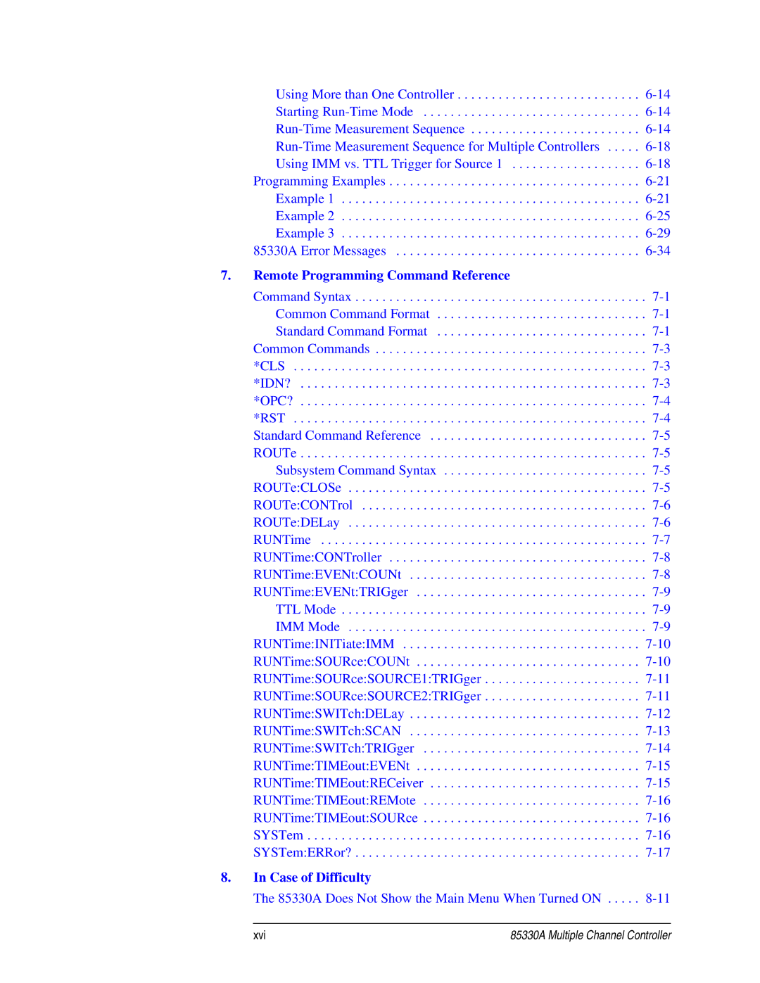 Agilent Technologies 85330A service manual Case of Difficulty 