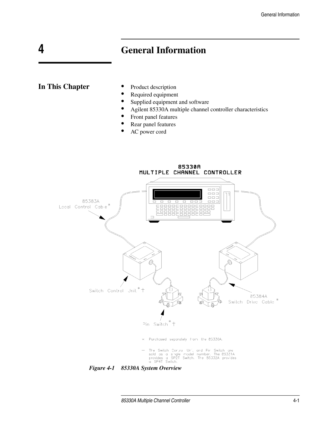 Agilent Technologies 85330A service manual General Information 