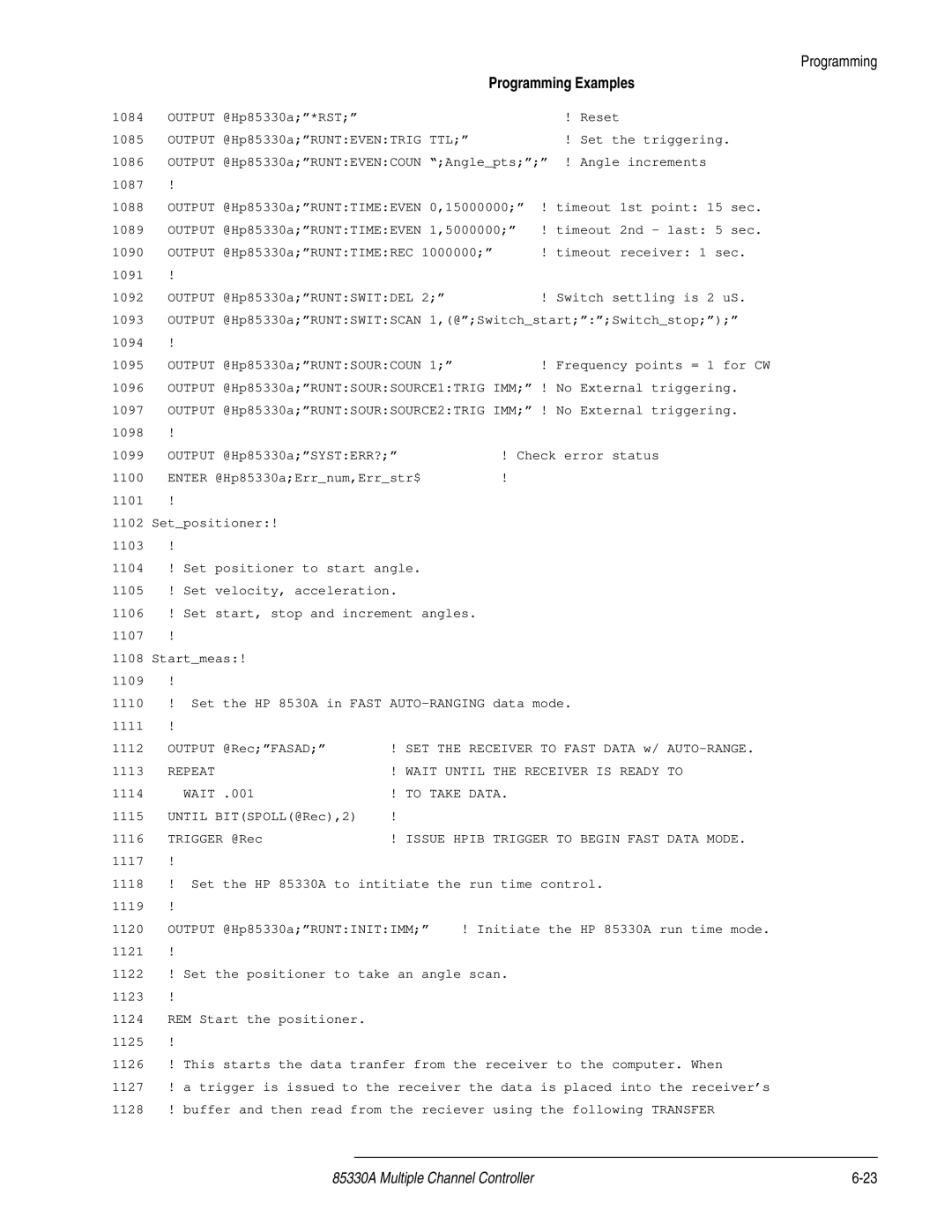 Agilent Technologies 85330A service manual Repeat Wait Until the Receiver is Ready to 