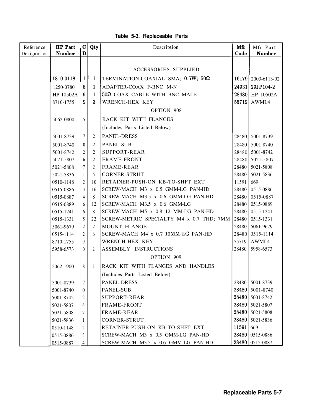 Agilent Technologies 856290216 service manual Qty 