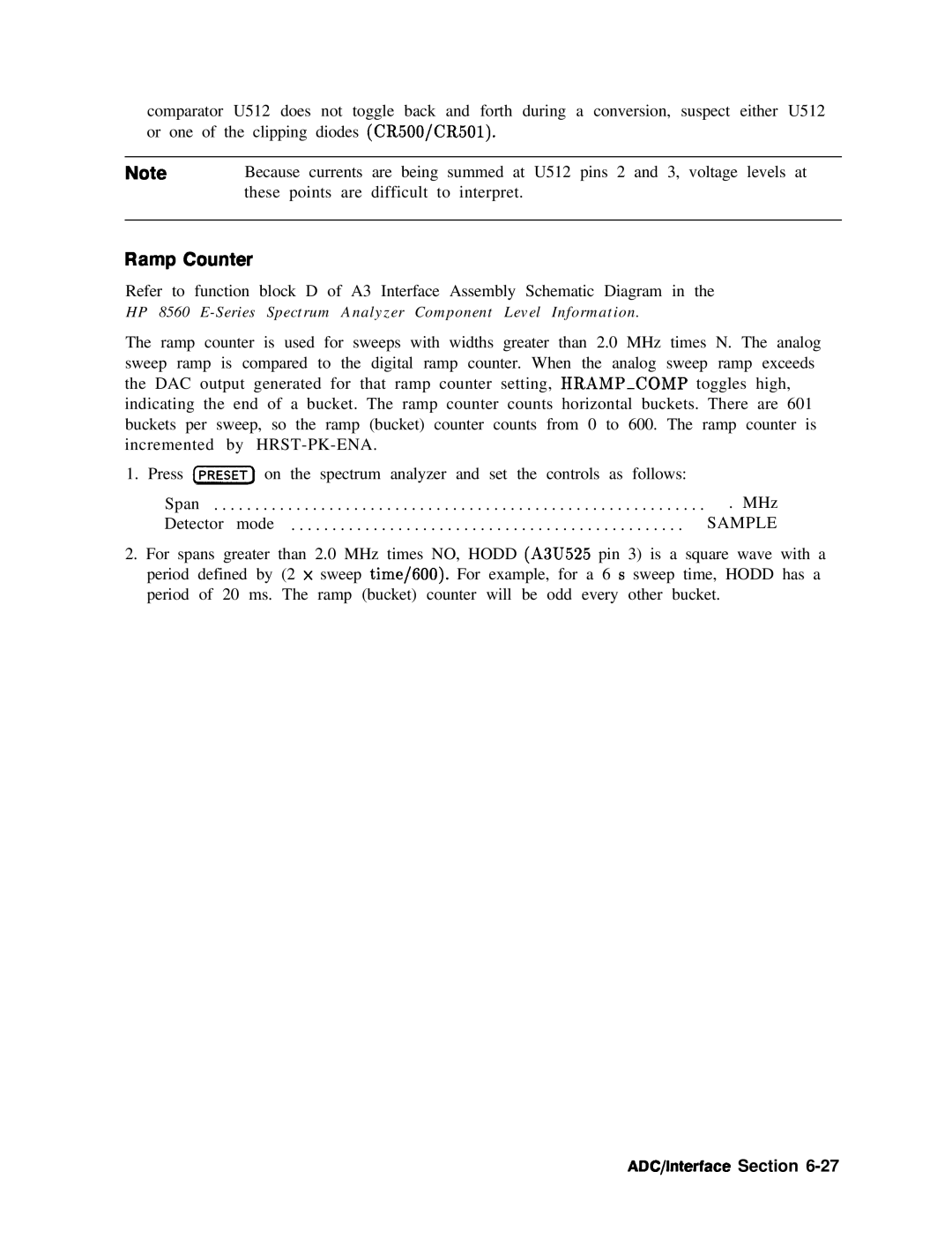 Agilent Technologies 856290216 service manual Ramp Counter 